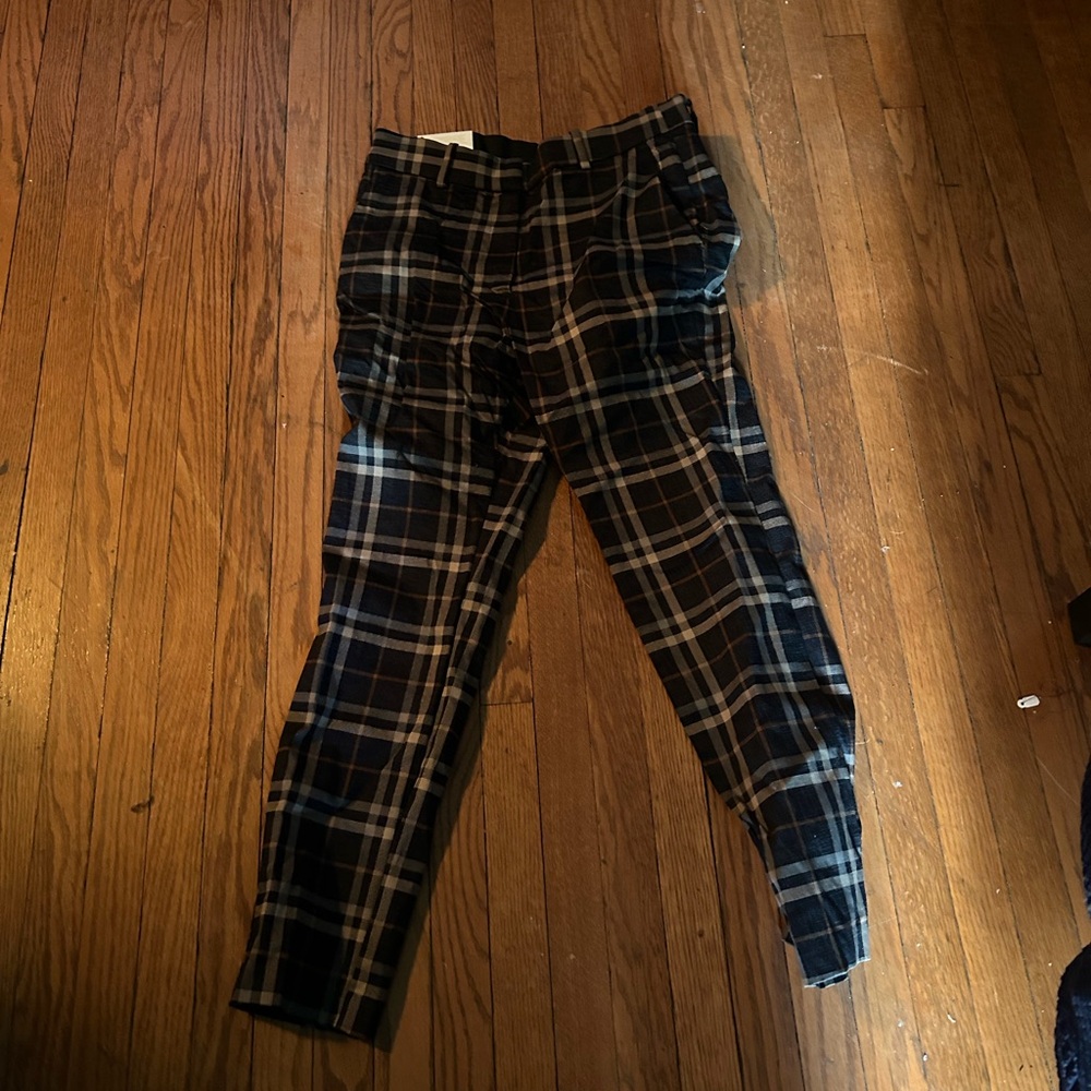 Black Plaid Pants